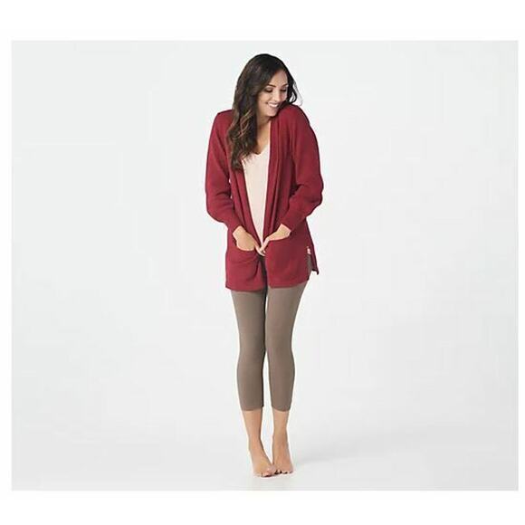 ANYBODY NEW $55 Sweater Knit‎ Open Front Cardigan in Berry Red XS - Picture 3 of 4